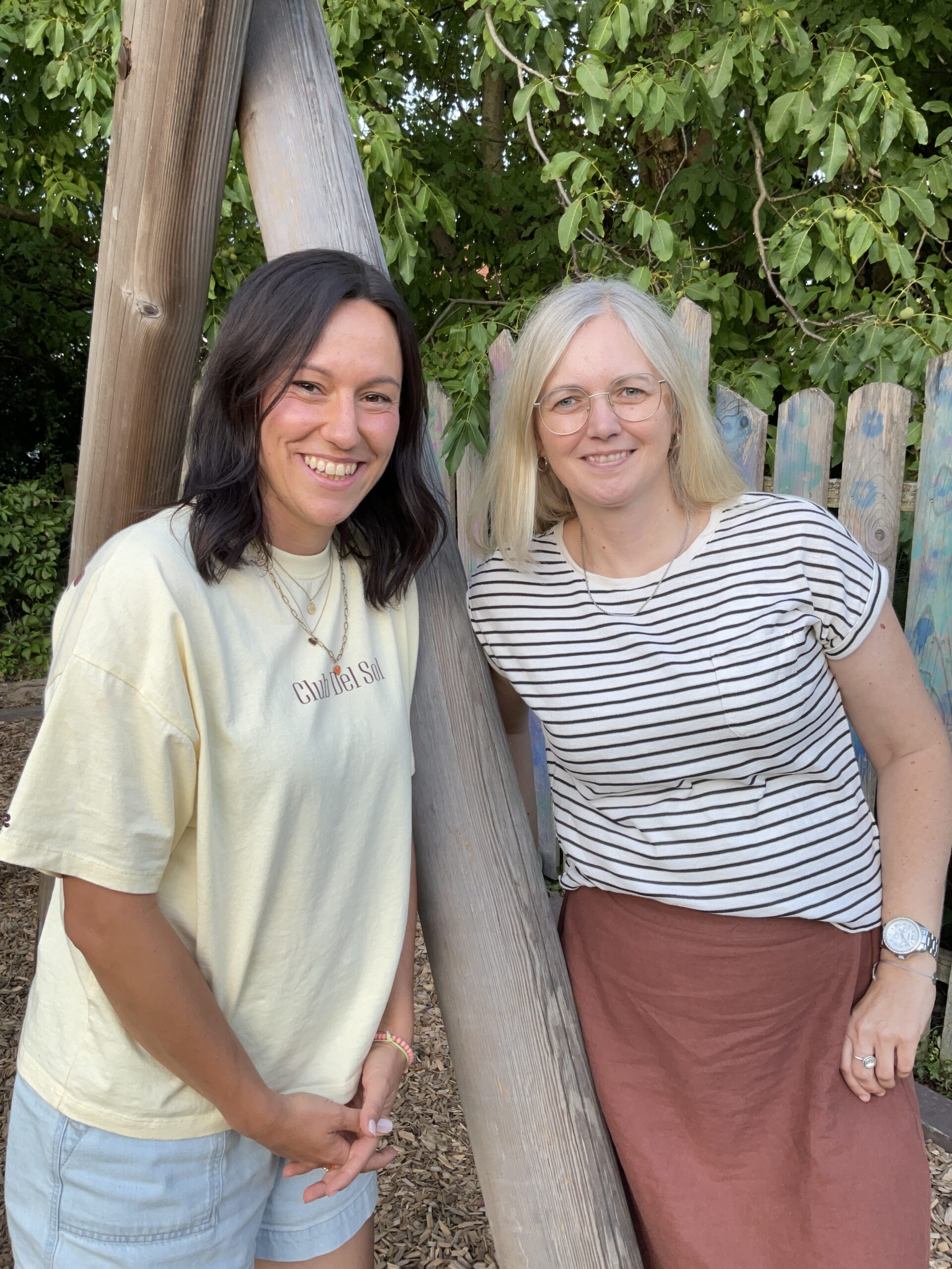 Beatrix Sirbik und Kristina Werner (Kinderhausleitung)